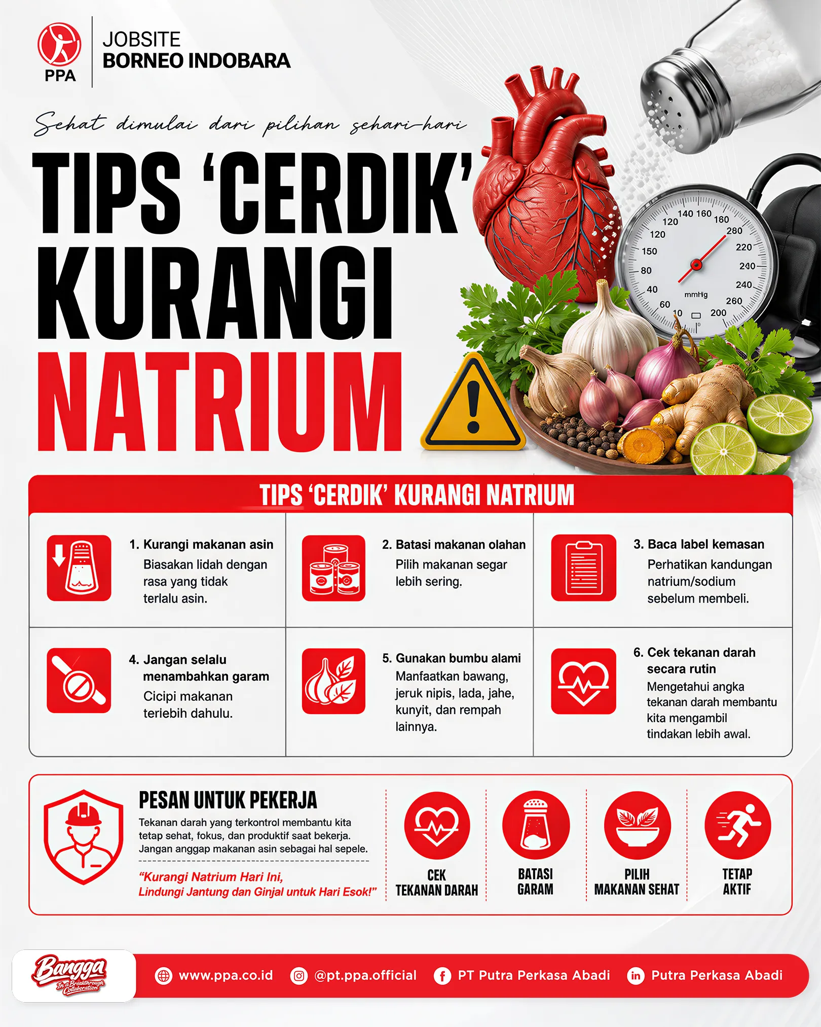 Tips 'Cerdik' Mengurangi Natrium Untuk Menjaga Produktivitas Pekerja